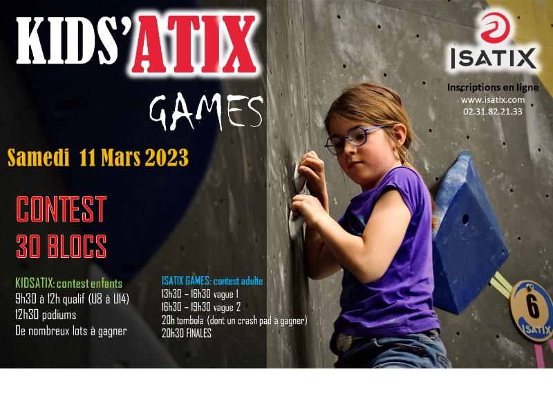 INSCRIPTION  KIDS'ATIX:  Grande compétition d'escalade de Bloc pour les enfants!