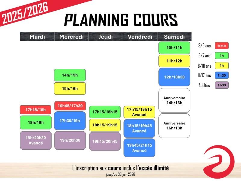 Préinscriptions aux cours 2025–2026 ouvertes : réservez votre place!